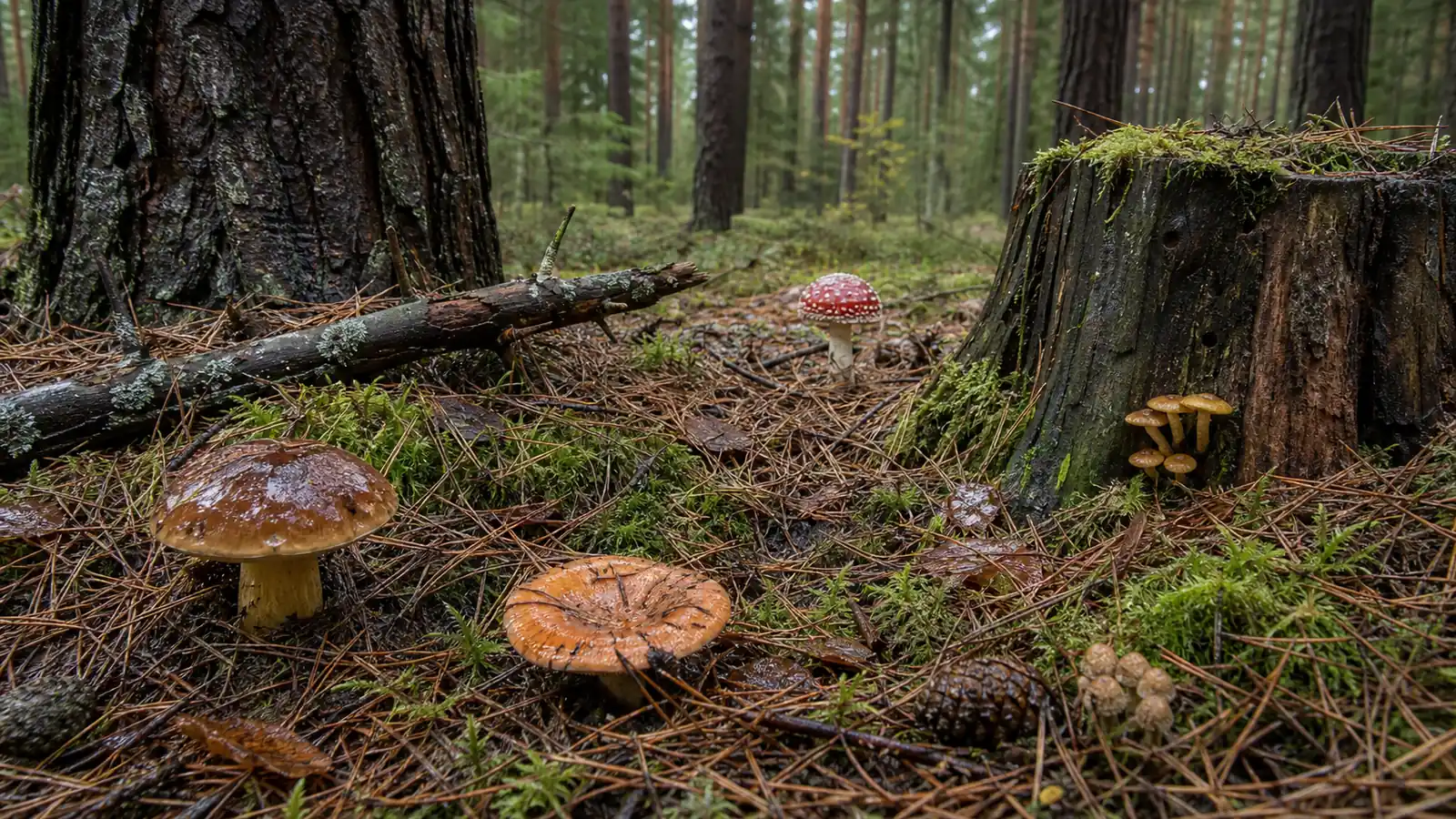 Which Mushrooms Grow Under Pine Trees?