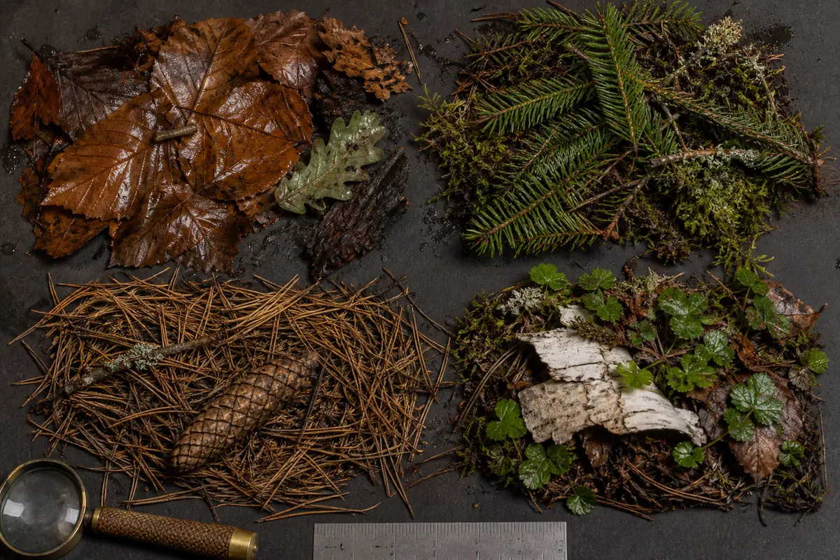 Birch, spruce, pine, and beech forest-floor clues for Scandinavian mushroom foraging