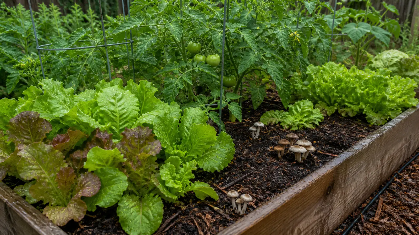 Are Vegetables Safe When Mushrooms Grow in the Bed?