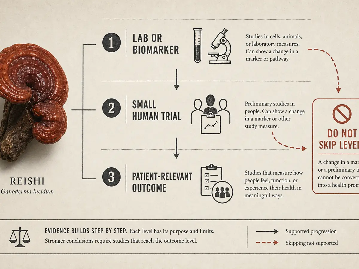 Evidence ladder from laboratory markers to patient-relevant outcomes