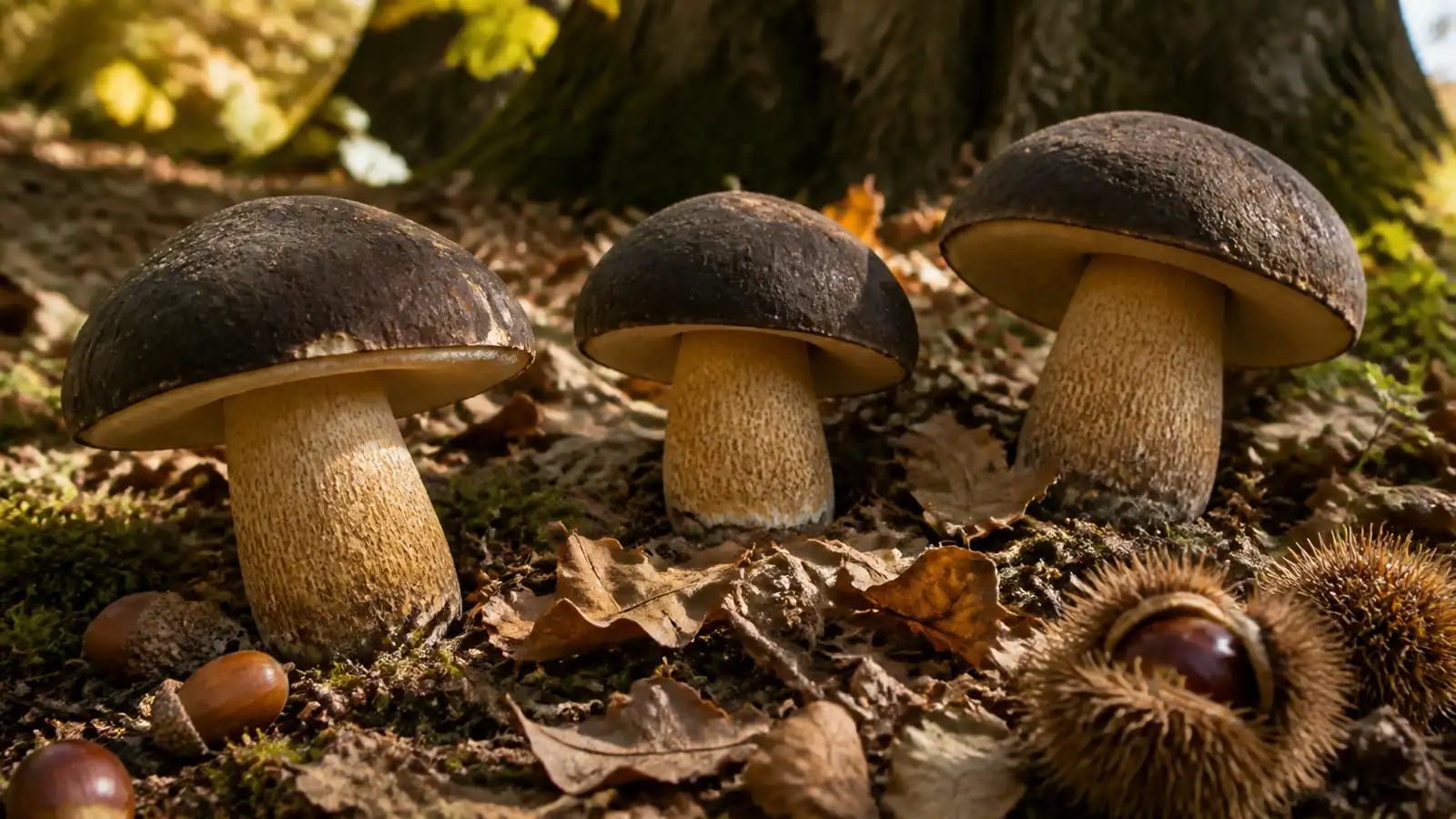 Bronze bolete with dark velvety cap pale pores netted stem and white flesh - Bronze Bolete | KnowTheSpore