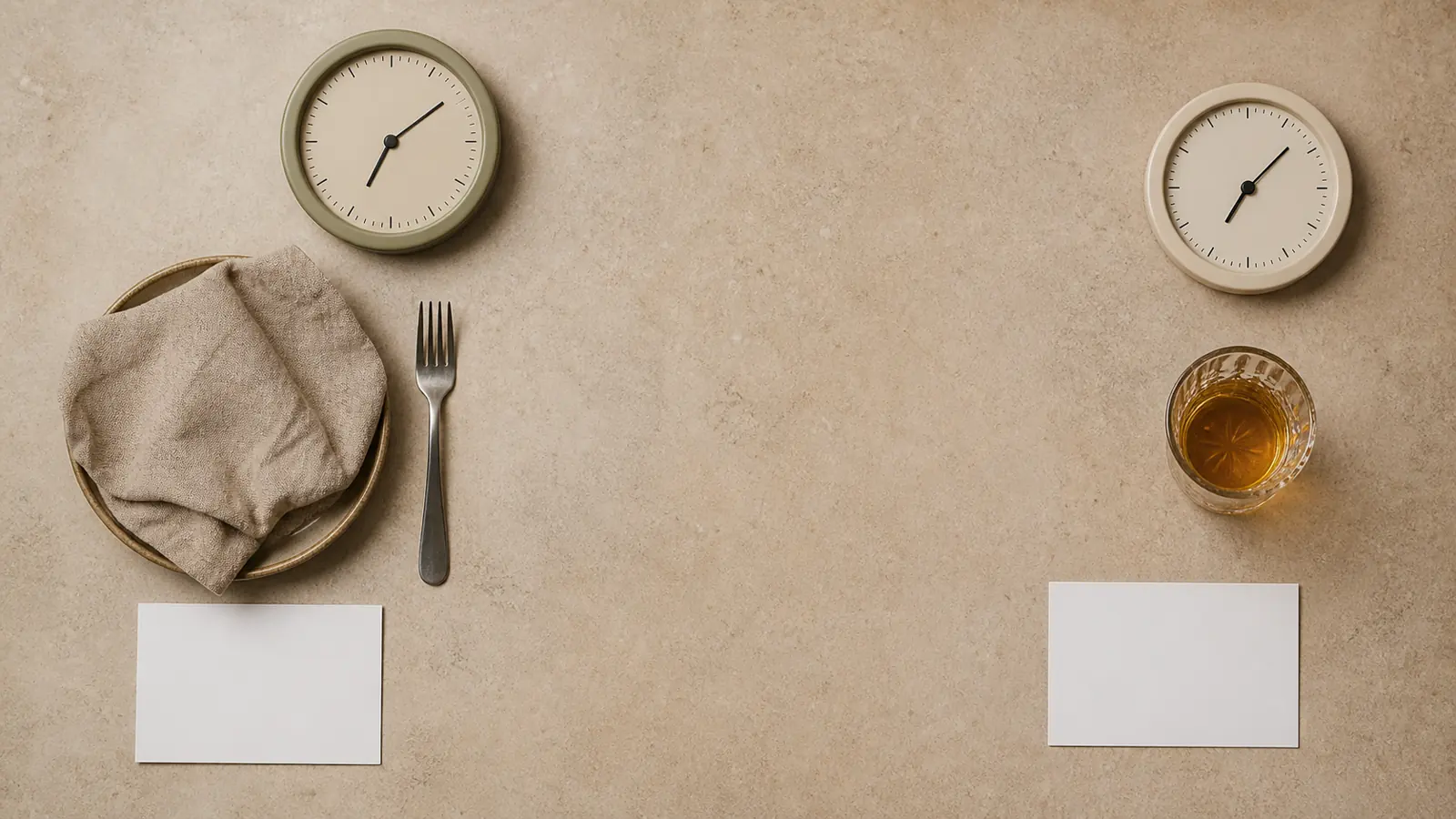 Separate mushroom meal and alcohol timelines recorded beside two clocks