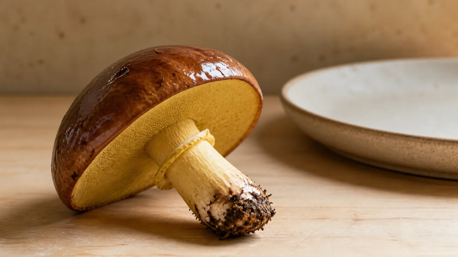 Whole slippery jack kept outside a pregnancy meal - slippery jack pregnancy safety | KnowTheSpore