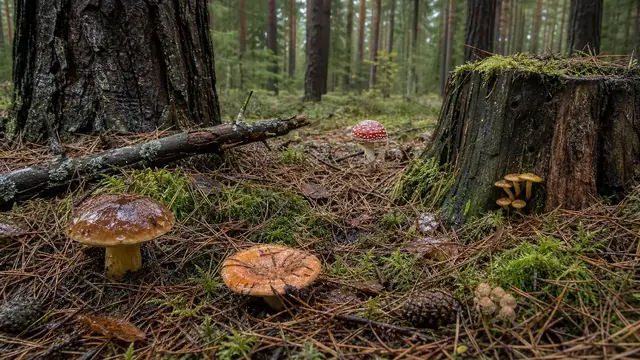 Mushrooms That Grow Under Pine Trees: Boletes and Amanitas