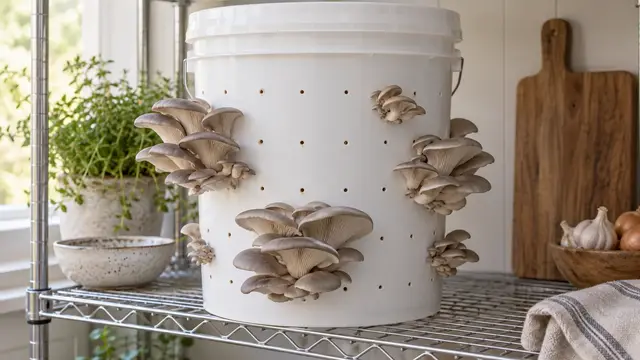 Bucket Method for Oyster Mushrooms: Prep, Holes and Harvest